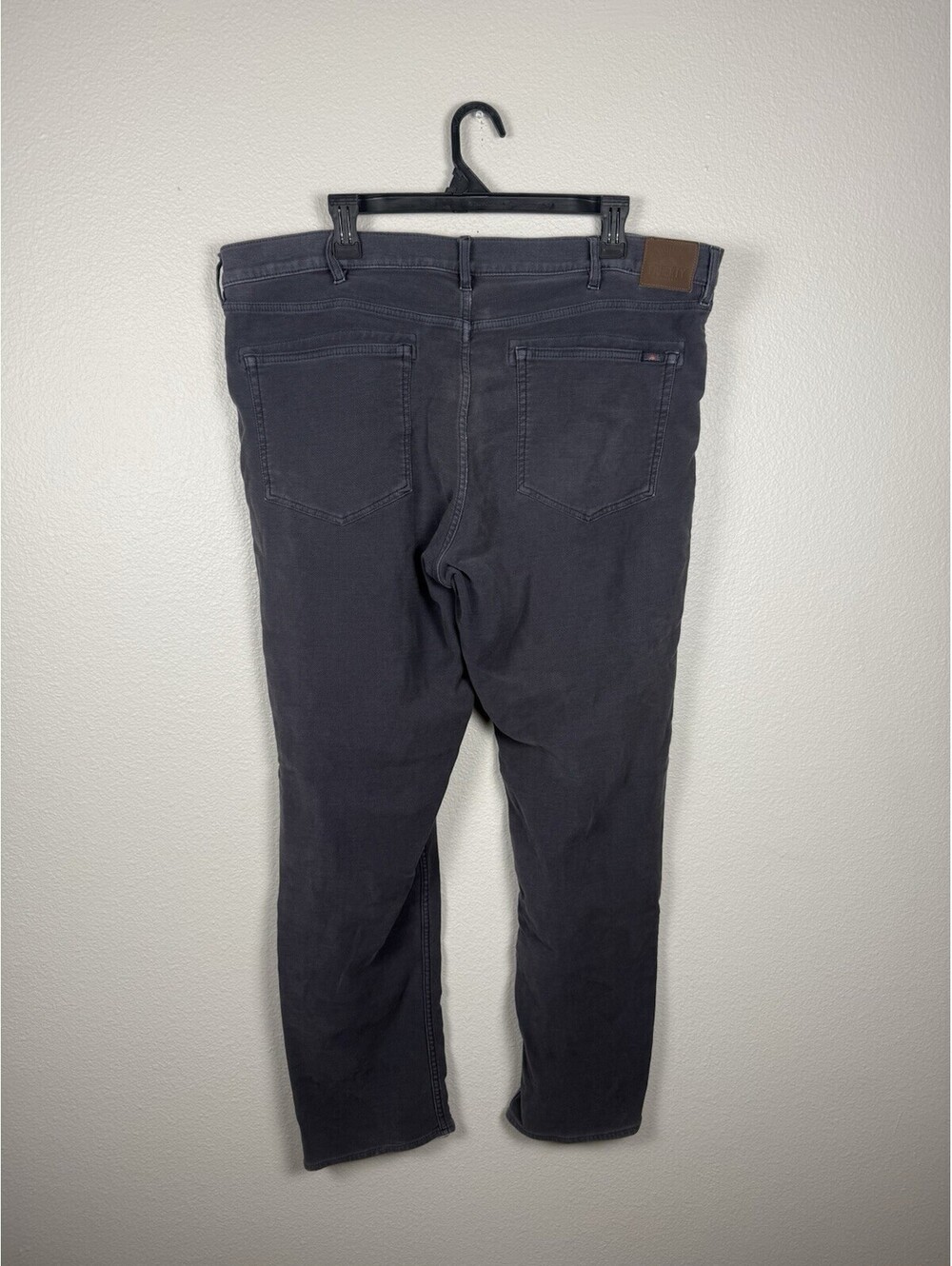 Faherty Pants Mens 40x32 Grey Stretch Terry 5 Pocket Slim Straight Soft Comfort - Picture 3 of 9